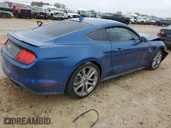 2022 Ford Mustang GT with VIN 1FA6P8CF0N5123558, listed as a Copart auction lot 83417194 with Not Provided miles and Salvage Title. Bid and sale history available at DreamBid. Image 3.