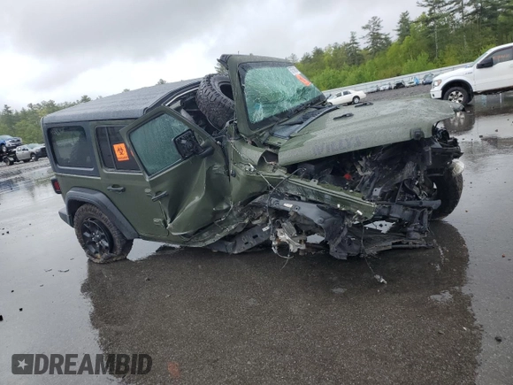2021 Jeep Wrangler Unlimited Sport S z VIN 1C4HJXDG4MW666703, wystawiony jako Copart lot #57576015 z przebiegiem Nie podano mil oraz Czysty tytuł • Clean title. Historia ofert i sprzedaży dostępna na DreamBid. Obrazek 4.