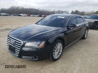 2014 Audi A8 4.0T with VIN WAUR2AFD0EN006017, listed as a Copart auction lot 44132625 with 102,111 mi miles and Salvage Title. Bid and sale history available at DreamBid. Image 1.