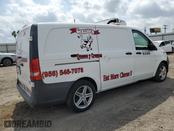 2016 Mercedes-Benz Metris Cargo with VIN WD3PG2EA6G3136238, listed as a Copart auction lot 54874855 with 183,642 mi miles and Salvage title. Bid and sale history available at DreamBid. Image 3.