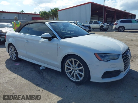 2016 Audi A3 2.0T Premium Plus with VIN WAUY8LFF0G1076232, listed as a IAAI auction lot 41431370 with 72,361 mi miles. Bid and sale history available at carsss.com. Image 1.