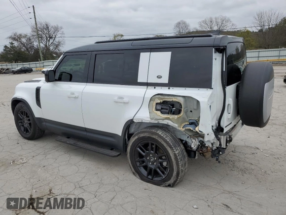 2021 Land Rover Defender S with VIN SALEJERX2M2050269, listed as a Copart auction lot 81032194 with 23,134 mi miles and Salvage title. Bid and sale history available at DreamBid. Image 2.