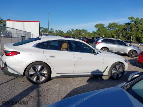 2024 BMW i4 eDrive35 with VIN WBY43AW04RFT05287, listed as a IAAI auction lot 41427545 with 6,347 mi miles. Bid and sale history available at carsss.com. Image 14.