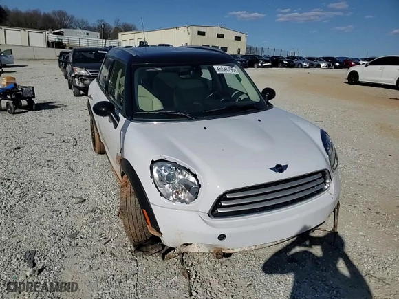 2011 MINI Cooper Countryman with VIN WMWZB3C54BWM00831, listed as a Copart auction lot 46646795 with 48,404 mi miles and Salvage Title. Bid and sale history available at carsss.com. Image 10.