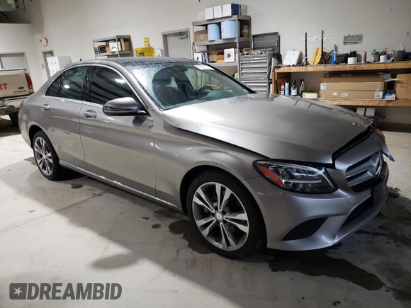 2019 Mercedes-Benz C 300 with VIN 55SWF8EB9KU303749, listed as a Copart auction lot 47568325 with Not provided miles and Salvage title. Bid and sale history available at DreamBid. Image 4.
