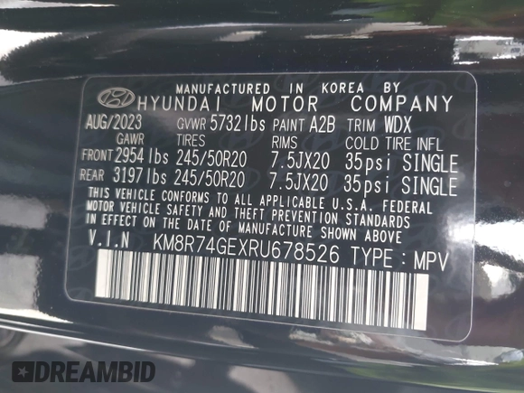 2024 Hyundai Palisade Calligraphy z VIN KM8R74GEXRU678526, wystawiony jako IAAI lot #41958741 z przebiegiem 2 666 mil mil oraz . Historia ofert i sprzedaży dostępna na DreamBid. Obrazek 9.