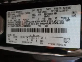2020 Ford Escape Titanium Hybrid z VIN 1FMCU9DZ2LUB49050, wystawiony jako Copart lot #42517525 z przebiegiem 66 890 mil mil oraz Szkoda całkowita • Salvage title. Historia ofert i sprzedaży dostępna na DreamBid. Obrazek 13.