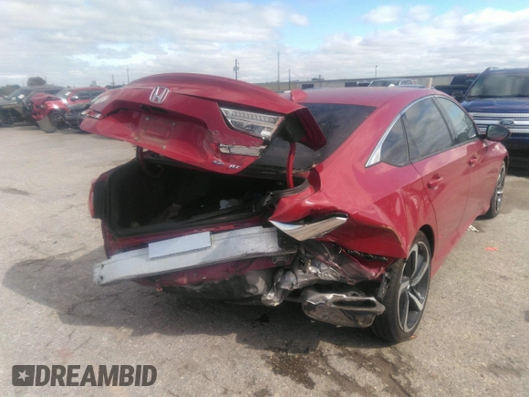 2018 Honda Accord Sedan Sport 1.5T with VIN 1HGCV1F32JA154468, listed as a IAAI auction lot 35071354 with 63,097 mi miles. Bid and sale history available at carsss.com. Image 4.