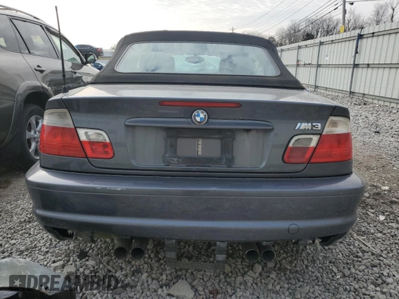 2002 BMW 3 Series M3 with VIN WBSBR93432EX23728, listed as a Copart auction lot 47310965 with 0 mi miles and Clean Title. Bid and sale history available at carsss.com. Image 6.