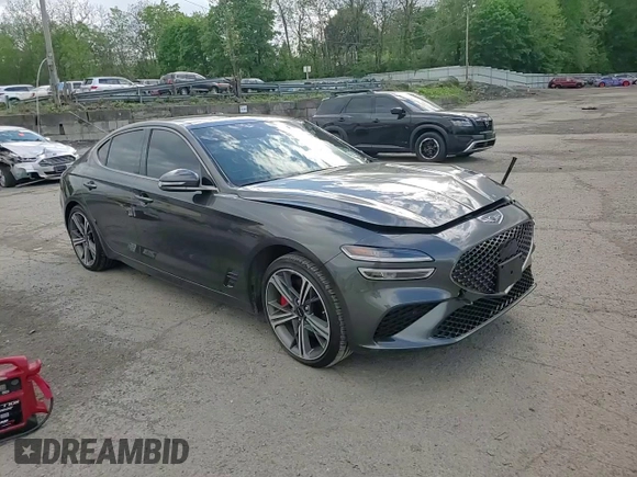 2024 Genesis G70 2.5T with VIN KMTG34SCXRU141623, listed as a Copart auction lot 55944715 with 25,318 mi miles and Salvage title. Bid and sale history available at DreamBid. Image 13.