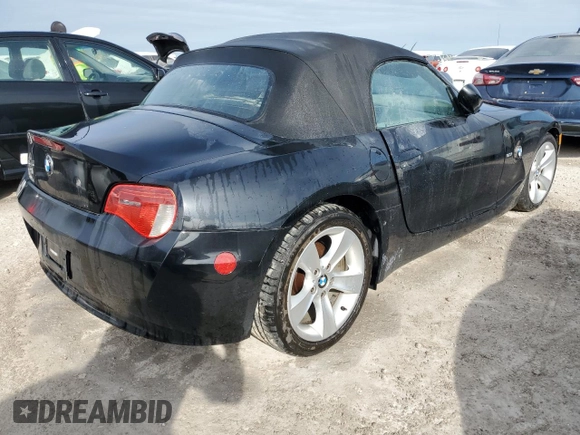 2006 BMW Z4 3.0i with VIN 4USBU33546LW59190, listed as a Copart auction lot 74779364 with 0 mi miles and Non Repairable. Bid and sale history available at carsss.com. Image 3.