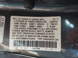 2012 Honda Civic Cpe EX with VIN 2HGFG3B8XCH550429, listed as a IAAI auction lot 41387936 with 176,432 mi miles. Bid and sale history available at carsss.com. Image 9.
