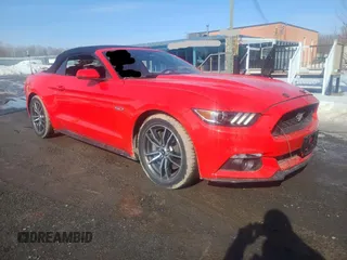 2017 Ford Mustang GT Premium with VIN 1FATP8FF6H5318048, listed as a Copart auction lot 49482565 with 65,713 mi miles and Non Repairable. Bid and sale history available at carsss.com. Image 1.