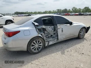 2015 Infiniti Q50 with VIN JN1BV7AP4FM356843, listed as a Copart auction lot 53702855 with 110,914 mi miles and Salvage title. Bid and sale history available at DreamBid. Image 3.