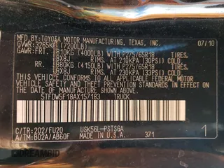 2010 Toyota Tundra z VIN 5TFDW5F18AX157183, wystawiony jako Copart lot #46691125 z przebiegiem 186 139 mil mil oraz Szkoda całkowita • Salvage title. Historia ofert i sprzedaży dostępna na DreamBid. Obrazek 14.