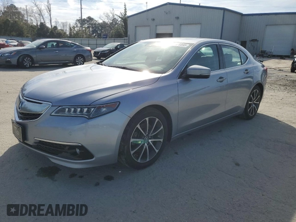 2015 Acura TLX V6 Advance with VIN 19UUB2F79FA017234, listed as a Copart auction lot 42400895 with 104,591 mi miles and Salvage Title. Bid and sale history available at carsss.com. Image 1.