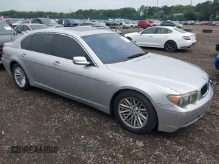 2005 BMW 7 Series 745Li with VIN WBAGN63505DS59594, listed as a IAAI auction lot 42718595 with 131,314 mi miles and . Bid and sale history available at DreamBid. Image 1.