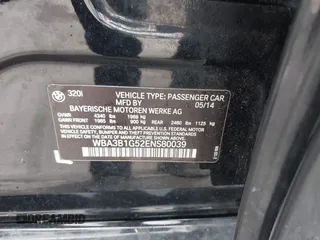 2014 BMW 3 Series 320i with VIN WBA3B1G52ENS80039, listed as a IAAI auction lot 42253717 with 104,388 mi miles and . Bid and sale history available at DreamBid. Image 9.