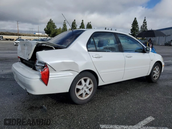 2002 Mitsubishi Lancer LS with VIN JA3AJ36EX2U004976, listed as a Copart auction lot 45511685 with 215,823 mi miles and Salvage Title. Bid and sale history available at carsss.com. Image 3.