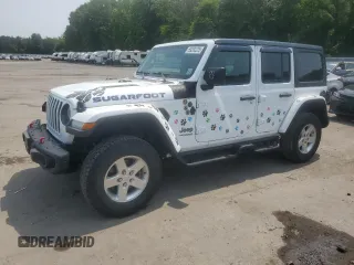 2020 Jeep Wrangler Unlimited Rubicon with VIN 1C4HJXFG8LW244882, listed as a Copart auction lot 59293225 with 36,061 mi miles and Salvage title. Bid and sale history available at DreamBid. Image 1.