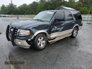 2009 Ford Expedition Eddie Bauer z VIN 1FMFU18599LA13924, wystawiony jako Copart lot #56552315 z przebiegiem Nie podano mil oraz Szkoda całkowita • Salvage title. Historia ofert i sprzedaży dostępna na DreamBid. Obrazek 1.