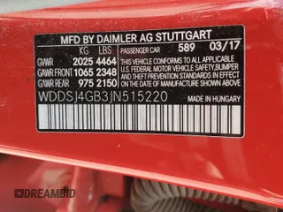 2018 Mercedes-Benz CLA 250 with VIN WDDSJ4GB3JN515220, listed as a Copart auction lot 53488884 with Not Provided miles and . Bid and sale history available at DreamBid. Image 15.
