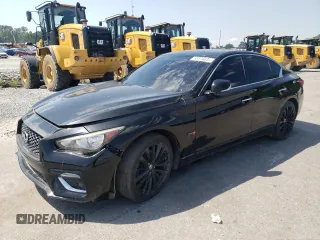 2018 Infiniti Q50 Luxe z VIN JN1EV7AR5JM438796, wystawiony jako Copart lot #55976635 z przebiegiem 102 005 mil mil oraz Czysty tytuł • Clean title. Historia ofert i sprzedaży dostępna na DreamBid. Obrazek 1.