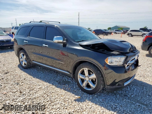 2011 Dodge Durango Citadel with VIN 1D4SD5GT7BC613523, listed as a Copart auction lot 57176925 with 174,702 mi miles and Salvage title. Bid and sale history available at DreamBid. Image 4.