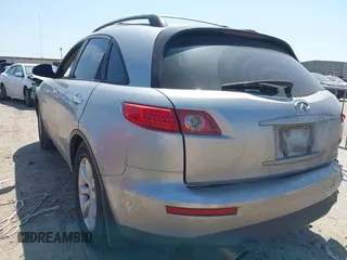 2005 Infiniti FX with VIN JNRAS08U05X106419, listed as a IAAI auction lot 41996598 with 343,592 mi miles. Bid and sale history available at carsss.com. Image 3.