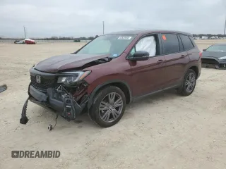 2020 Honda Passport EX-L with VIN 5FNYF7H55LB001855, listed as a Copart auction lot 43533685 with 34,026 mi miles and Salvage Title. Bid and sale history available at carsss.com. Image 1.