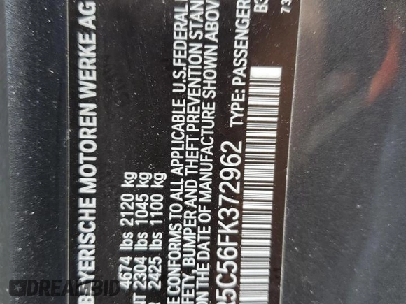 2015 BMW 4 Series 435i xDrive z VIN WBA3R5C56FK372962, wystawiony jako Copart lot #56378055 z przebiegiem 146 065 mil mil oraz Szkoda całkowita • Salvage title. Historia ofert i sprzedaży dostępna na DreamBid. Obrazek 12.