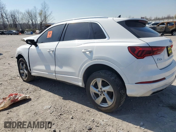 2021 Audi Q3 Premium z VIN WA1AUCF36M1097372, wystawiony jako Copart lot #49161505 z przebiegiem Nie podano mil oraz Czysty tytuł • Clean title. Historia ofert i sprzedaży dostępna na DreamBid. Obrazek 2.