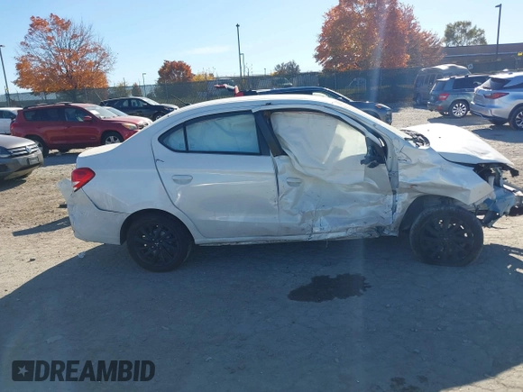 2020 Mitsubishi Mirage G4 SE with VIN ML32F4FJ5LHF09981, listed as a IAAI auction lot 40690403 with Not Provided miles. Bid and sale history available at carsss.com. Image 13.