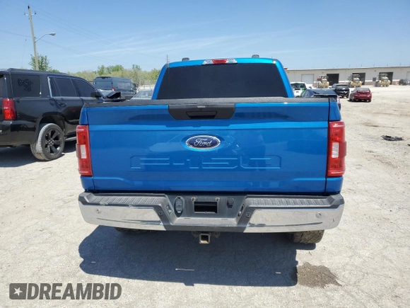 2021 Ford F-150 XL with VIN 1FTFW1E50MFA32128, listed as a Copart auction lot 56423385 with 88,965 mi miles and Salvage title. Bid and sale history available at DreamBid. Image 6.