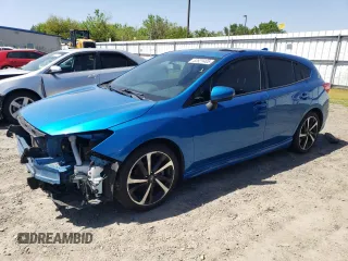 2022 Subaru Impreza Sport with VIN 4S3GTAM62N3714003, listed as a Copart auction lot 52821405 with 0 mi miles and Salvage Title. Bid and sale history available at carsss.com. Image 1.