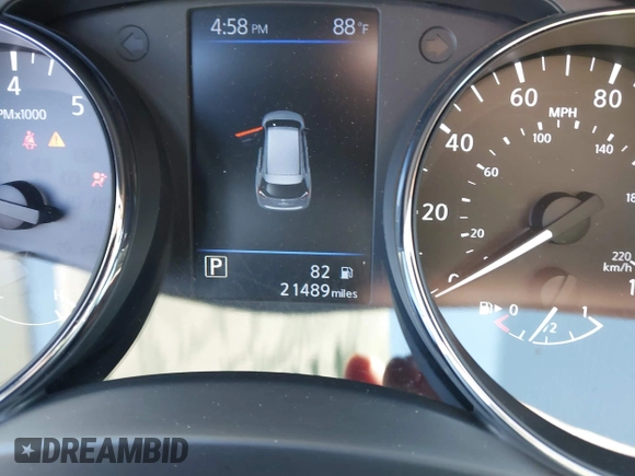 2019 Nissan Rogue SV with VIN 5N1AT2MT9KC712922, listed as a IAAI auction lot 41881530 with 21,489 mi miles and . Bid and sale history available at DreamBid. Image 15.