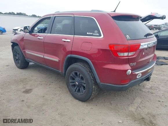 2012 Jeep Grand Cherokee Limited with VIN 1C4RJFBG8CC240952, listed as a IAAI auction lot 41807600 with 175,233 mi miles. Bid and sale history available at carsss.com. Image 3.