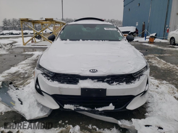 2021 Kia K5 GT-Line with VIN 5XXG64J23MG029209, listed as a Copart auction lot 47012625 with 77,399 mi miles and Salvage Title. Bid and sale history available at carsss.com. Image 5.