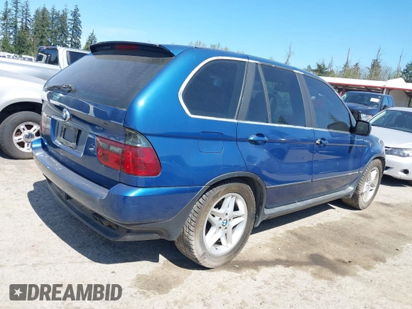 2001 BMW X5 4.4i with VIN WBAFB33521LH13219, listed as a IAAI auction lot 42029117 with 163,058 mi miles. Bid and sale history available at carsss.com. Image 4.