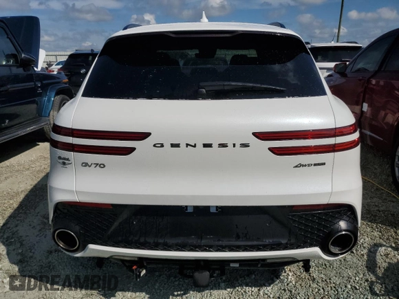2025 Genesis GV70 Sport z VIN 5NMMCDTC8SH021087, wystawiony jako Copart lot #74002194 z przebiegiem 1 930 mil mil oraz Nie do naprawy • Non repairable. Historia ofert i sprzedaży dostępna na DreamBid. Obrazek 6.
