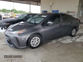 2020 Toyota Prius L Eco with VIN JTDKARFU5L3103146, listed as a Copart auction lot 59004165 with 57,526 mi miles and Salvage title. Bid and sale history available at DreamBid. Image 1.