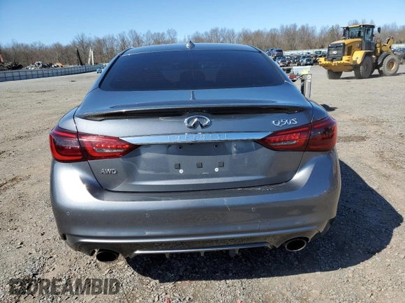 2020 Infiniti Q50 Pure with VIN JN1EV7AR8LM254097, listed as a Copart auction lot 50017965 with 69,758 mi miles and Salvage title. Bid and sale history available at DreamBid. Image 6.