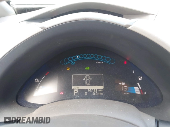 2011 Nissan LEAF SL-e with VIN JN1AZ0CP9BT009562, listed as a IAAI auction lot 42228290 with 93,183 mi miles and . Bid and sale history available at DreamBid. Image 7.