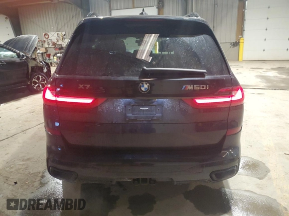 2022 BMW X7 M50i with VIN 5UXCX6C0XN9K45266, listed as a Copart auction lot 45732455 with 29,660 mi miles and Salvage Title. Bid and sale history available at carsss.com. Image 6.