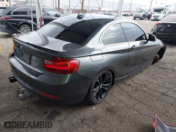 2014 BMW 2 Series 228i with VIN WBA1F5C5XEV255284, listed as a IAAI auction lot 41895642 with 62,079 mi miles and . Bid and sale history available at carsss.com. Image 4.