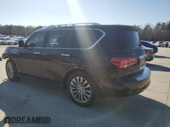 2015 Infiniti QX80 with VIN JN8AZ2ND4F9770423, listed as a Copart auction lot 48514955 with 88,688 mi miles and Salvage title. Bid and sale history available at DreamBid. Image 2.