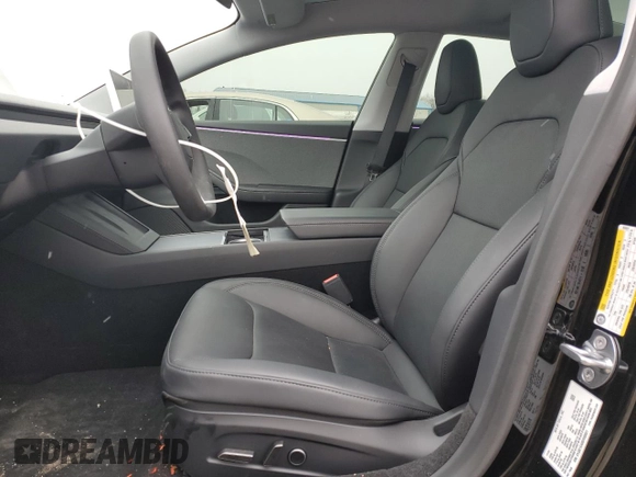 2025 Tesla Model 3 Long Range with VIN 5YJ3E1EA0SF890851, listed as a Copart auction lot 88960465 with 755 mi miles and Salvage Title. Bid and sale history available at DreamBid. Image 7.