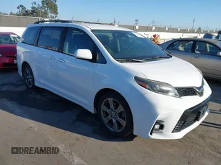 2018 Toyota Sienna SE with VIN 5TDXZ3DC9JS958563, listed as a IAAI auction lot 41650952 with 127,636 mi miles and . Bid and sale history available at DreamBid. Image 1.