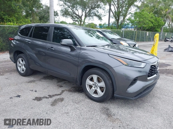 2023 Toyota Highlander L with VIN 5TDKDRAH6PS028110, listed as a IAAI auction lot 42427535 with 47,040 mi miles and . Bid and sale history available at DreamBid. Image 1.