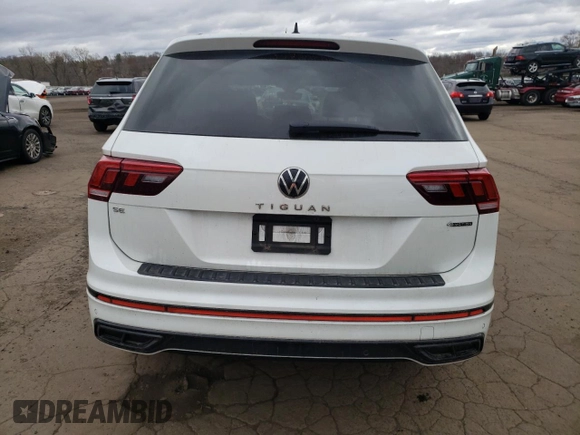 2023 Volkswagen Tiguan SE R-Line Black with VIN 3VV8B7AX8PM025044, listed as a Copart auction lot 53185355 with 35,565 mi miles and Salvage title. Bid and sale history available at DreamBid. Image 6.